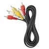 Newhouse Hardware Audio/Video 3RCA to 3RCA Cable, For TV, VCR, DVD, and Speaker, 5PK RCA6-05